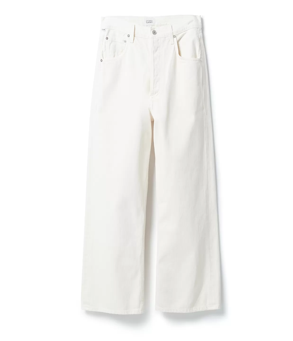 Shop Gaucho Vintage Wide Leg In Cream Denim
