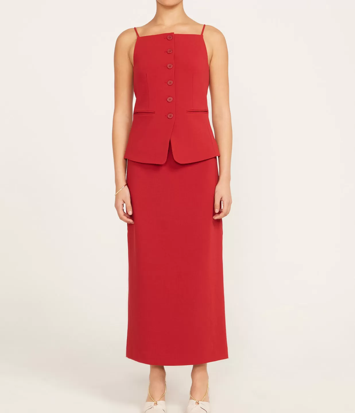 Outlet Smith Midi Skirt In Rouge Skirts